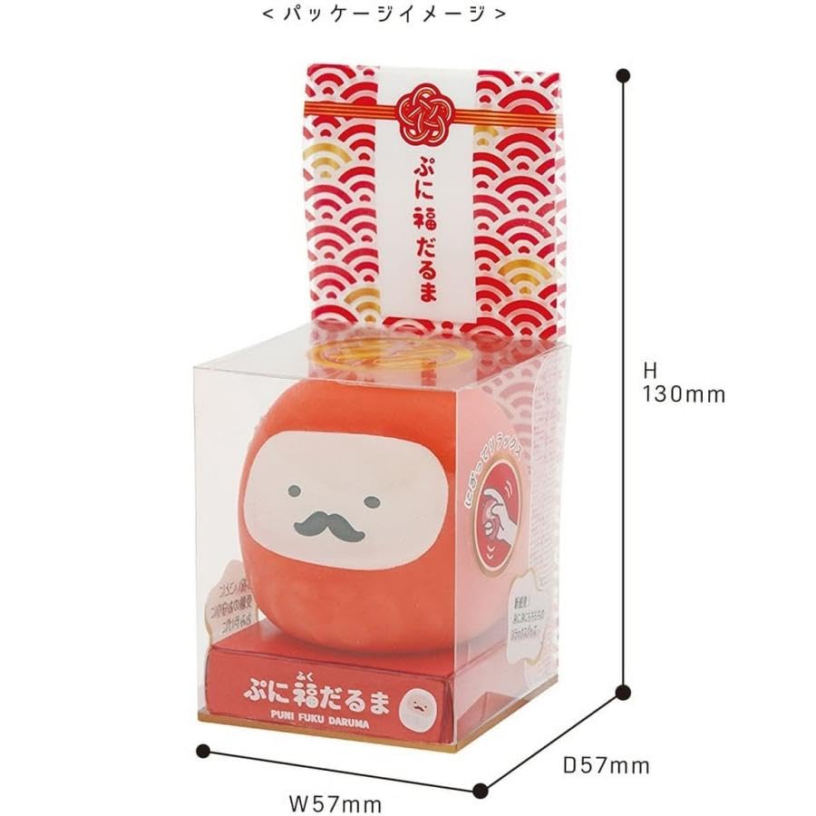 Amazon.co.jp: ノルコーポレーション スクイーズ ぷに福だるま あか